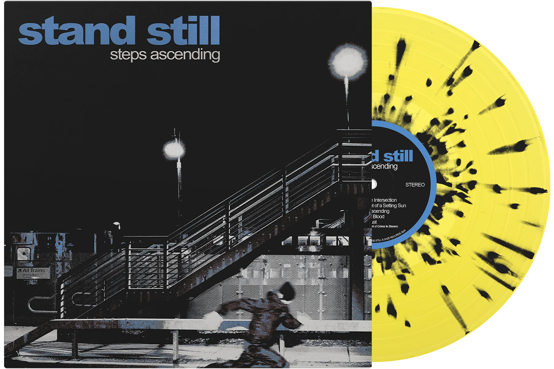 PRE-ORDER: STAND STILL 'Steps Ascending' LP / YELLOW WITH BLACK SPLATTER EDITION!