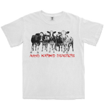 PRE-ORDER: DEVARISHI RECORDS 'Avoid Karmic Disasters / Go Vegan' T-Shirt / WHITE