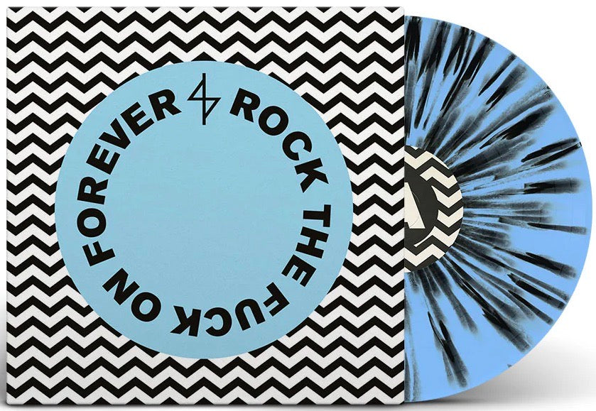 ANGEL DUST 'Rock The Fuck On Forever' LP / BLUE WITH BLACK SPLATTER EDITION!