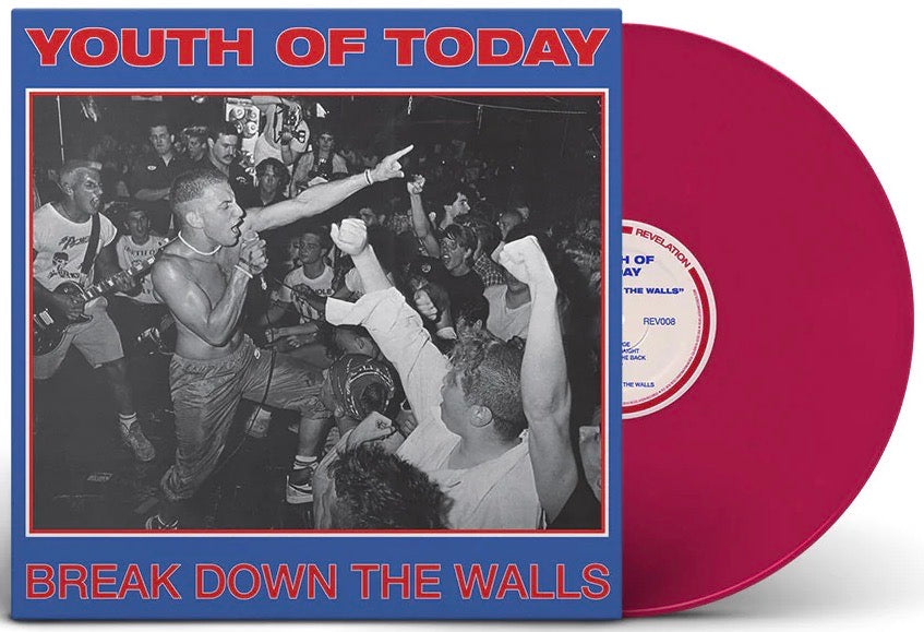 YOUTH OF TODAY 'Break Down The Walls' LP / ECO-PINK EDITION!
