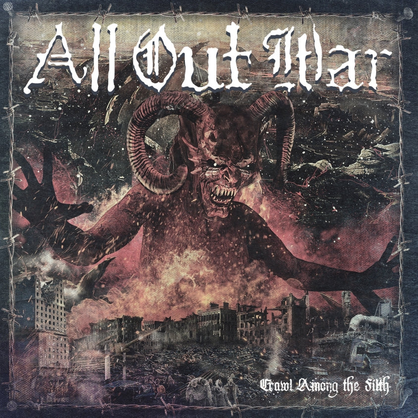 ALL OUT WAR 'Crawl Among The Filth' LP / OPAQUE PURPLE EDITION