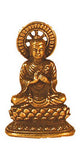 BRASS BUDDHA 'HALO / Pocket' Murti Statue