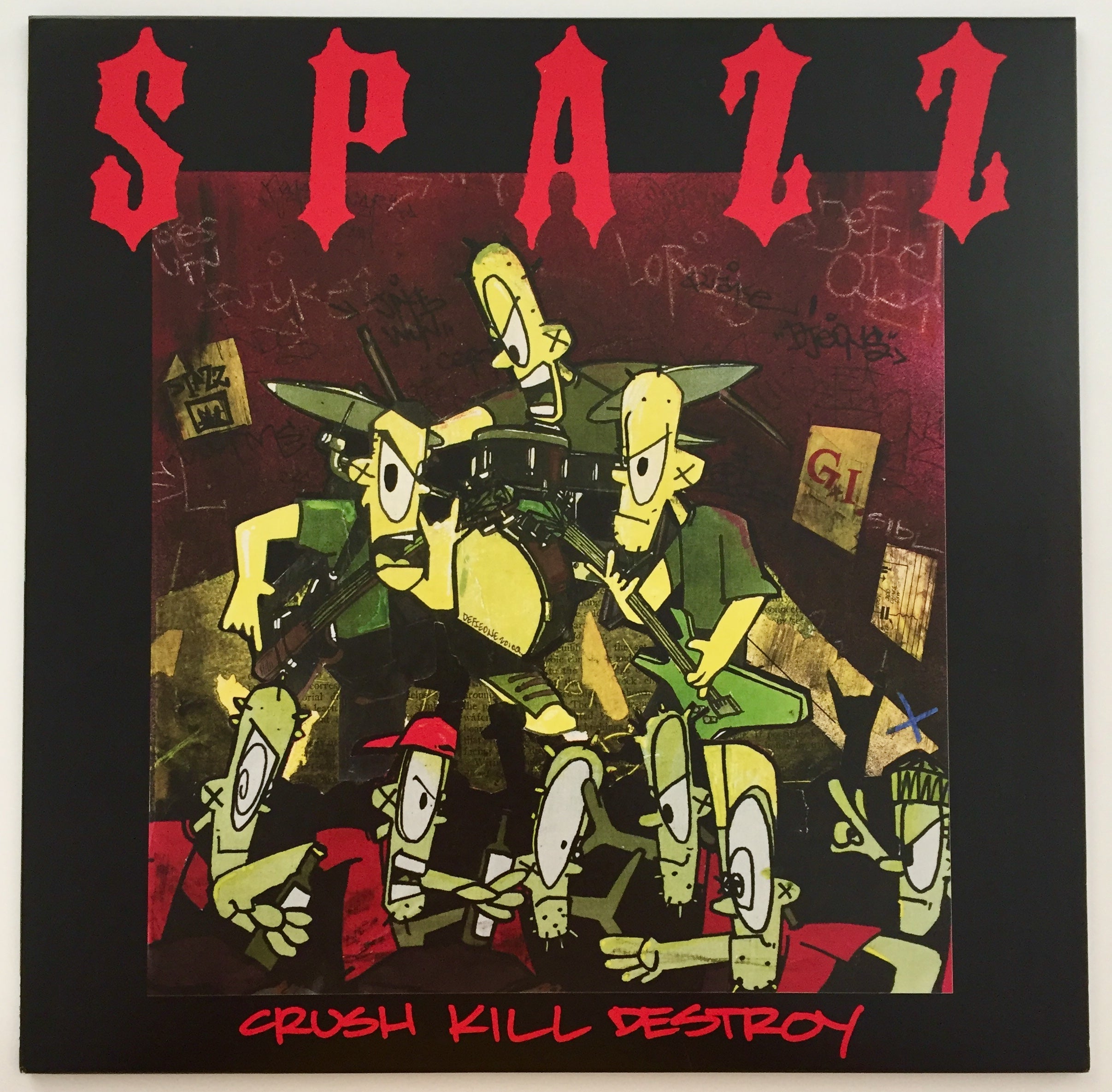 SPAZZ 'Crush Kill Destroy' LP / GREEN & BLACK SPLATTER EDITION