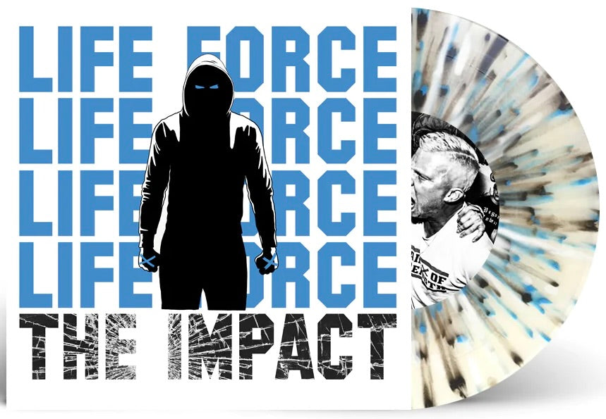 LIFE FORCE 'The Impact' 7" / GOLD WITH BLACK AND WHITE SPLATTER EDITION!