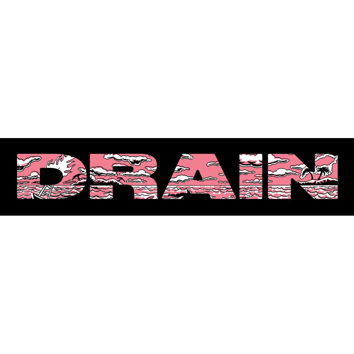 DRAIN 'Black Logo' Sticker