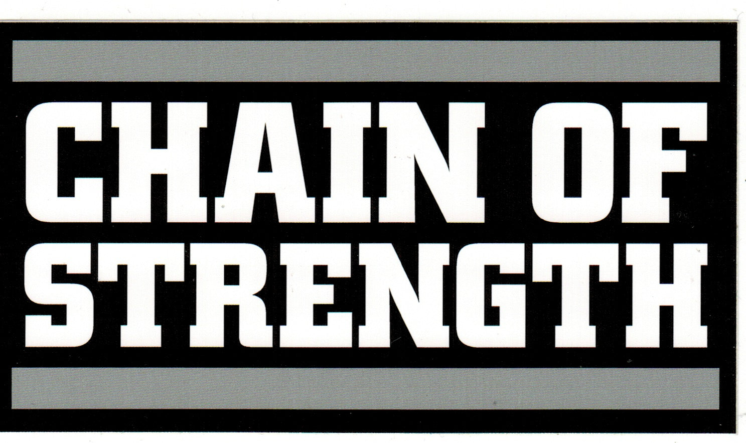 CHAIN OF STRENGTH 'Black Logo' Sticker