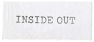 INSIDE OUT 'white' Screenprinted Patch