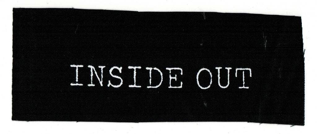 INSIDE OUT 'black' Screenprinted Patch