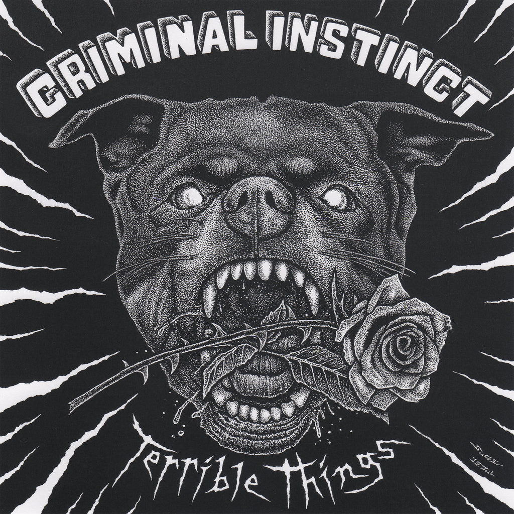 CRIMINAL INSTINCT 'Terrible Things' LP / BLACK & WHITE PINWHEEL EDITION