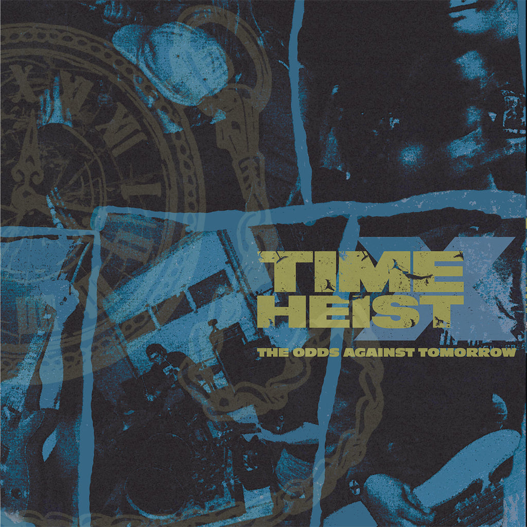 TIME X HEIST 'The Odds Against Tomorrow' LP / BLUE W/SILKSCREENED B-SIDE & BLACK W/SILKSCREENED B-SIDE!