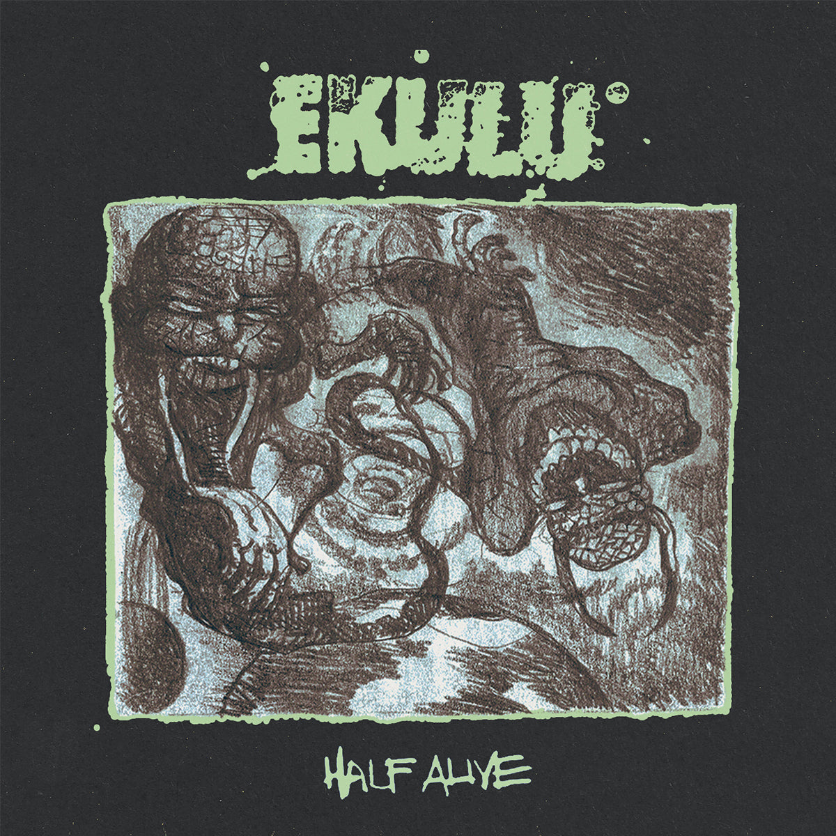 EKULU 'Half Alive' 7" / HALF OLIVE GREEN & HALF BLACK EDITION!