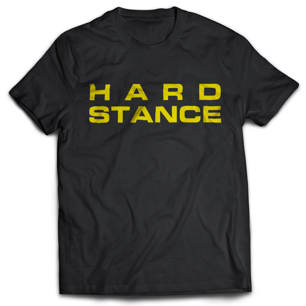 HARD STANCE 'Face Reality' T-Shirt / Black Textile