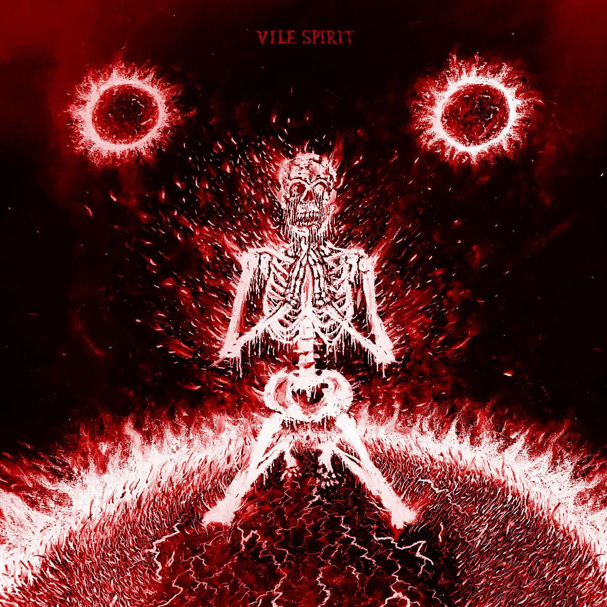VILE SPIRIT 'Scorched Earth' LP / RED & BLACK SPLATTERED